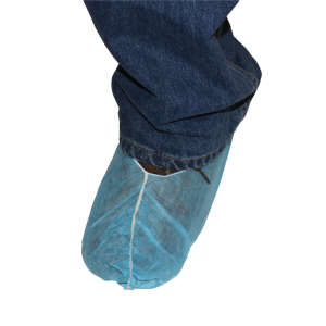 Impact, Safety Zone® PolyLite®, Polypropylene Shoe Cover with Non-Skid Tread, Large, Light Blue