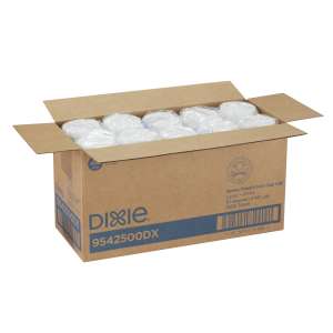 Dixie, WiseSize™, Dome Plastic Hot Cup Lids, Fits 10 oz to 16 oz, White