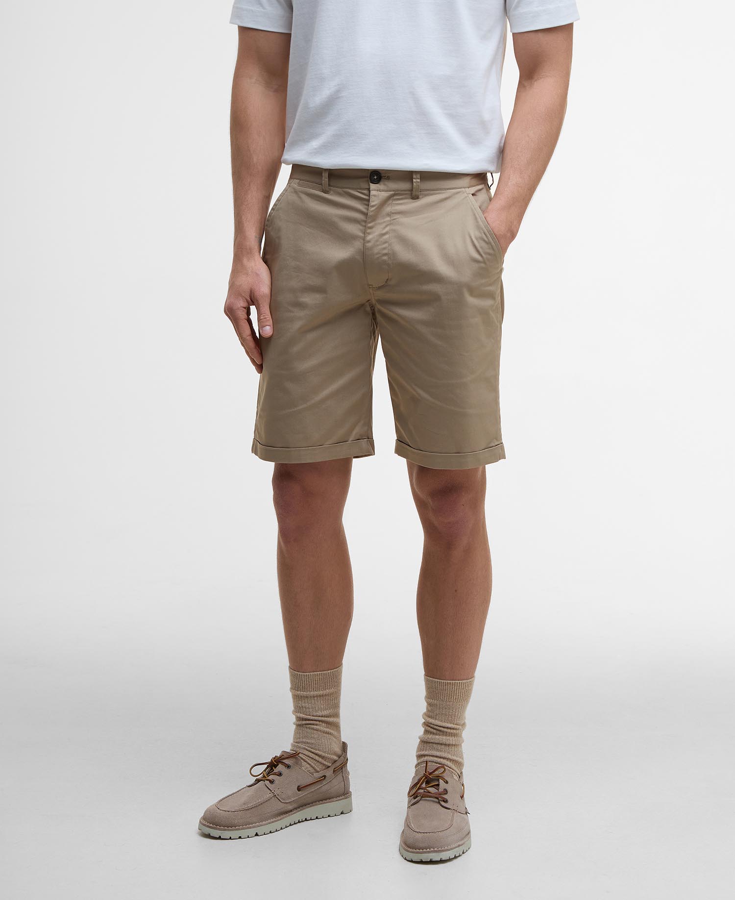 Lightweight Stretch Tailored Chino Shorts image number 1