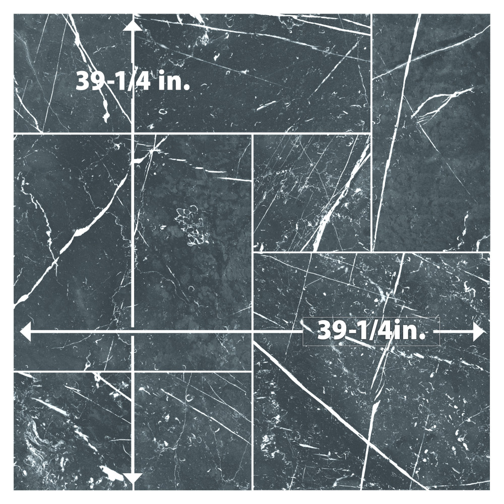 Timeless Marquina Natural Modular 39-3/8 in. x 39-3/8 in. Porcelain Floor and Wall Tile