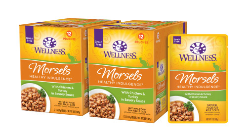 Wellness Complete Health Healthy Indulgence Morsels Chicken & Turkey Front packaging