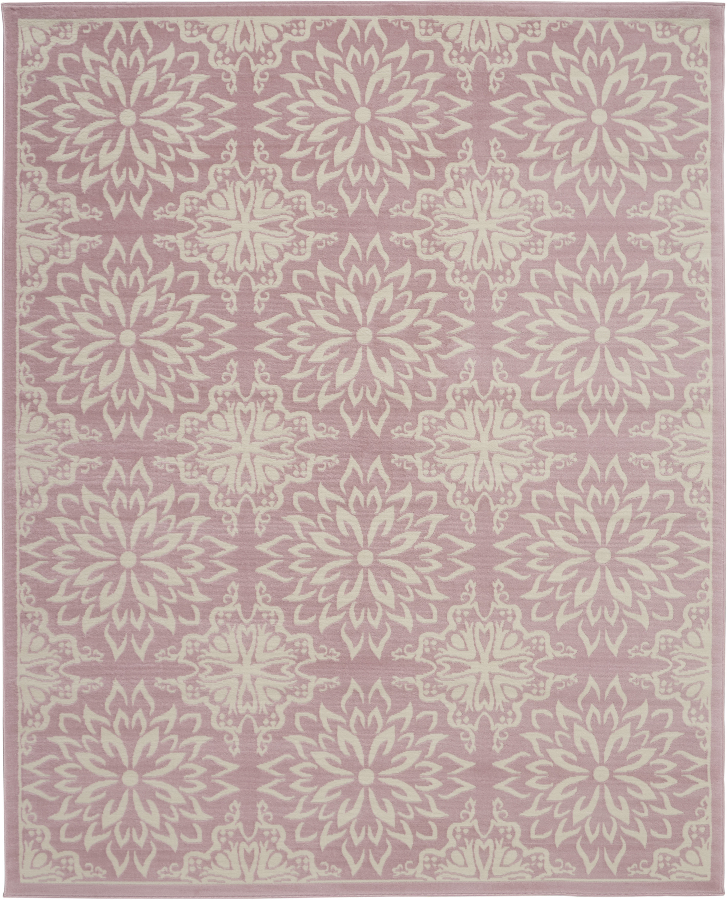Nourison Jubilant 8'6" x 12' Ivory Pink Farmhouse Indoor Rug
