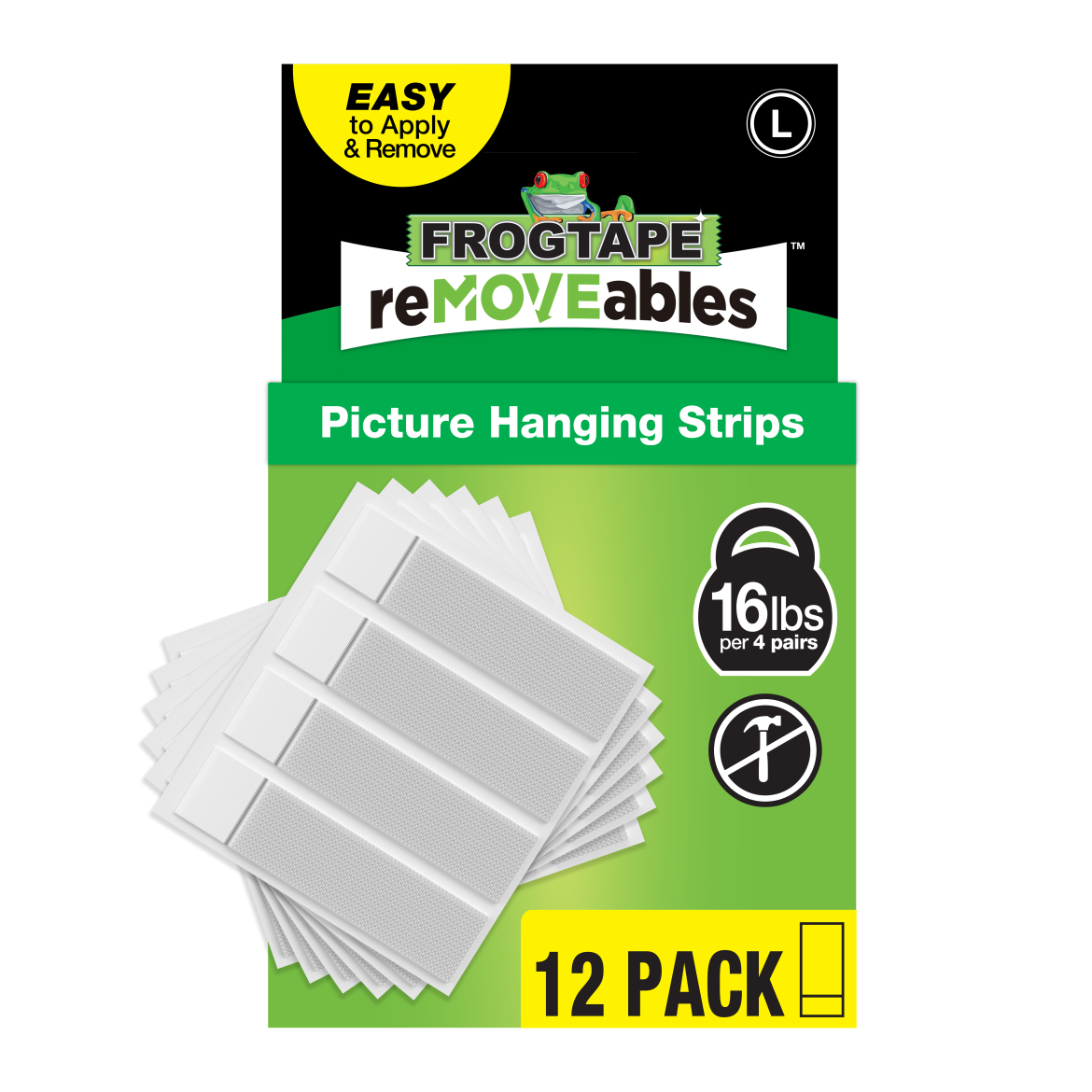 FrogTape reMOVEables<sup>®</sup> Large Picture Hanging Strips Primary Product Image