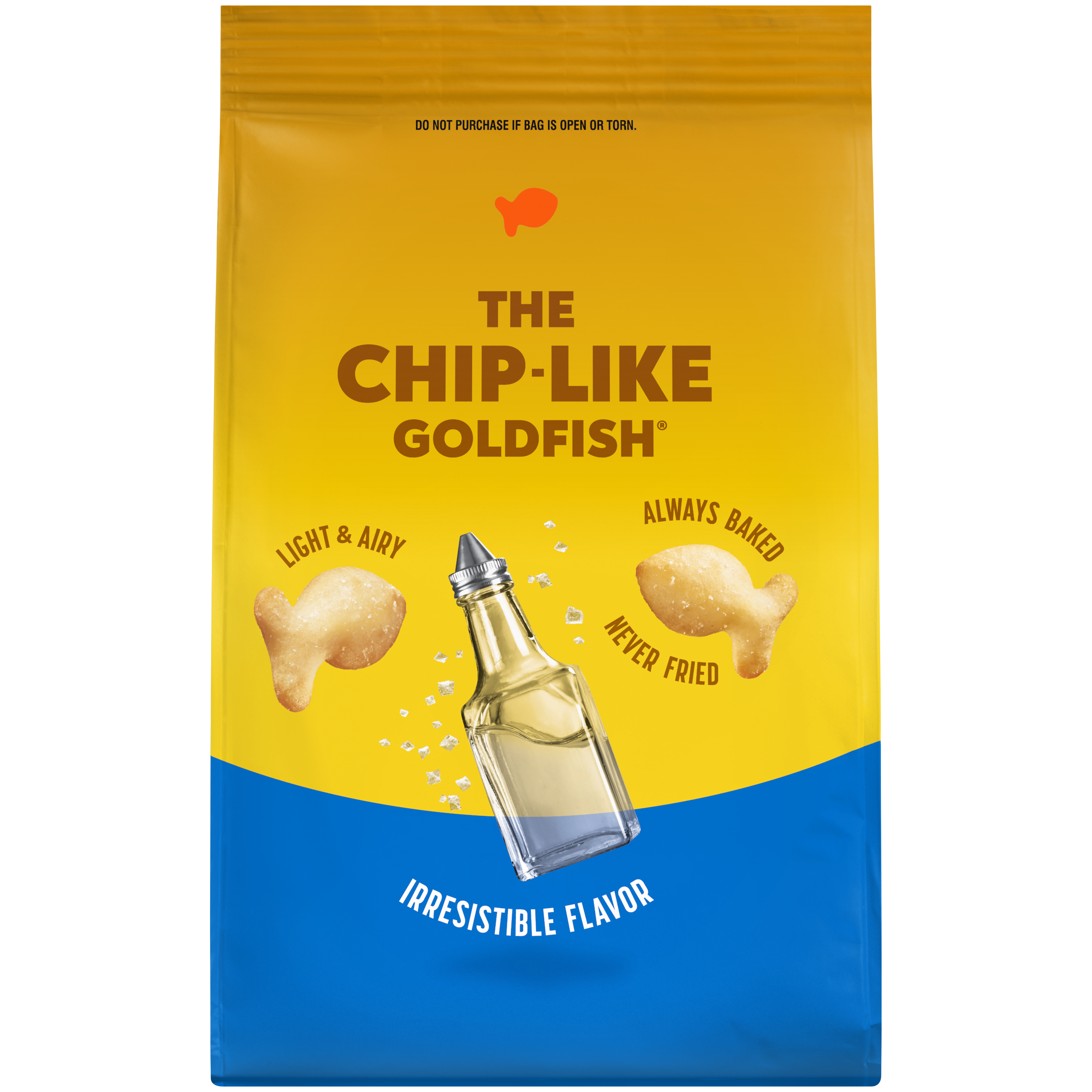 Goldfish® Salt & Vinegar Baked Snacks, 4.8 oz, bag - Back Image