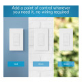 Pico Wireless Control, North/Central/South America, 431.0 to 437.0 MHz, LED Indicator, 2-Button Raise/Lower, White, Light Icons