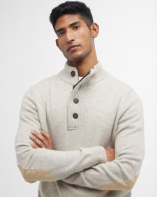 Essential Elbow Patch Jumper Pearl