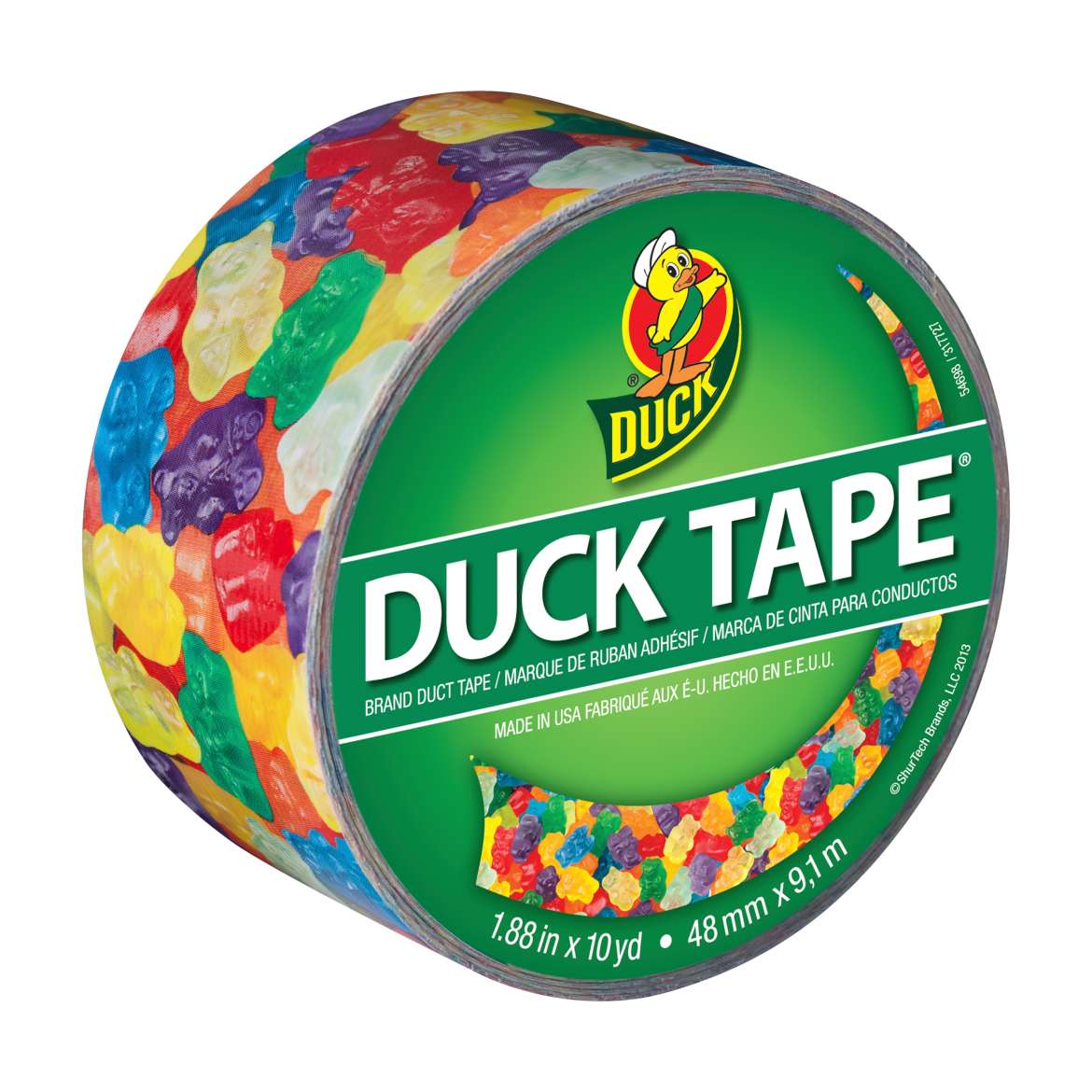 Printed Duck Tape® Brand Duct Tape - Gummy Bears, 1.88 in. x 10 yd. Image