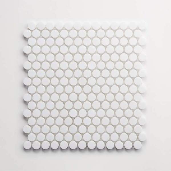 clé thassos | penny rounds mosaic sheet 