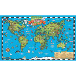 POPAR Kid's World Map Interactive Wall Chart with Free App RWPWC04
