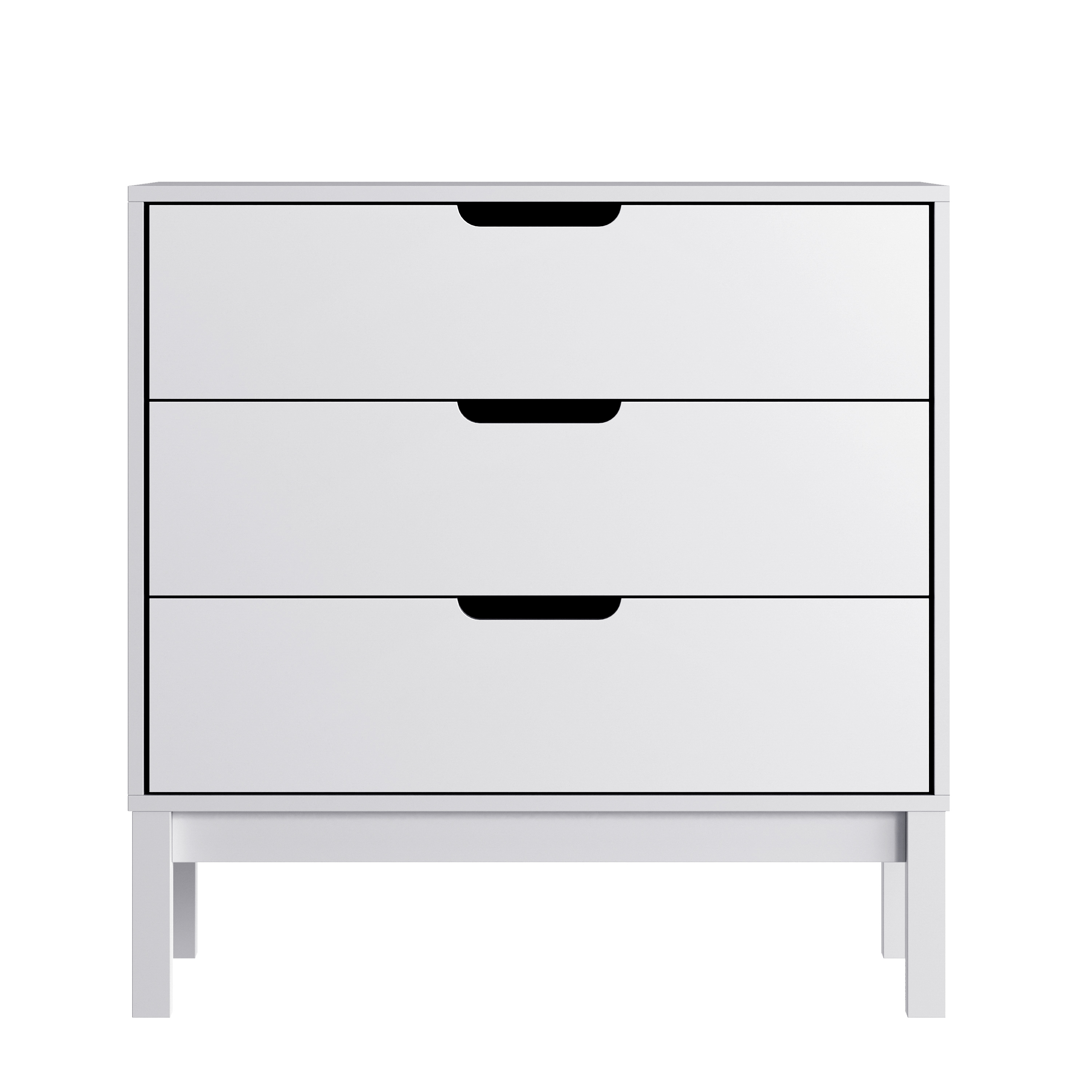 Dallas Wooden 3-Drawer Dresser for Bedroom, Chest of Drawers for Kids in Gray - Picture 20 of 23