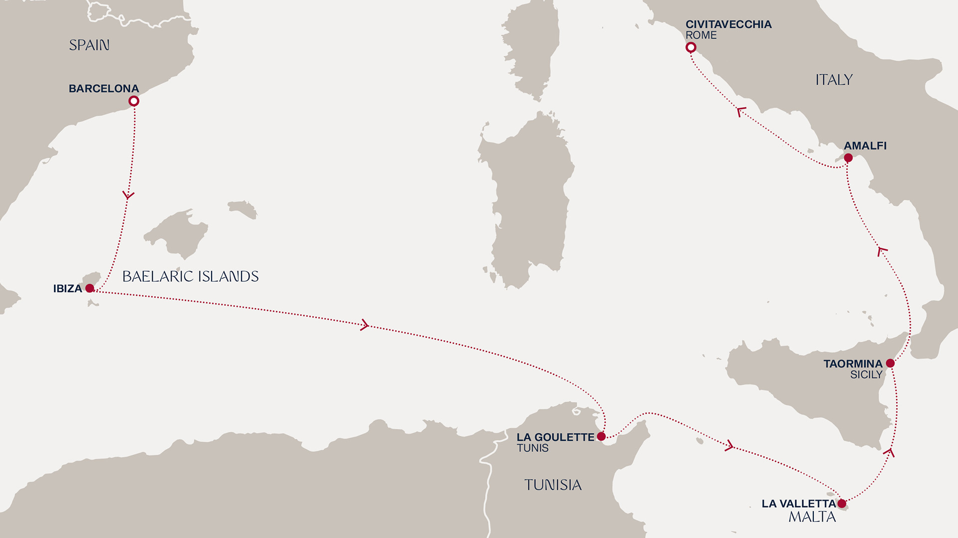 Itinerary map