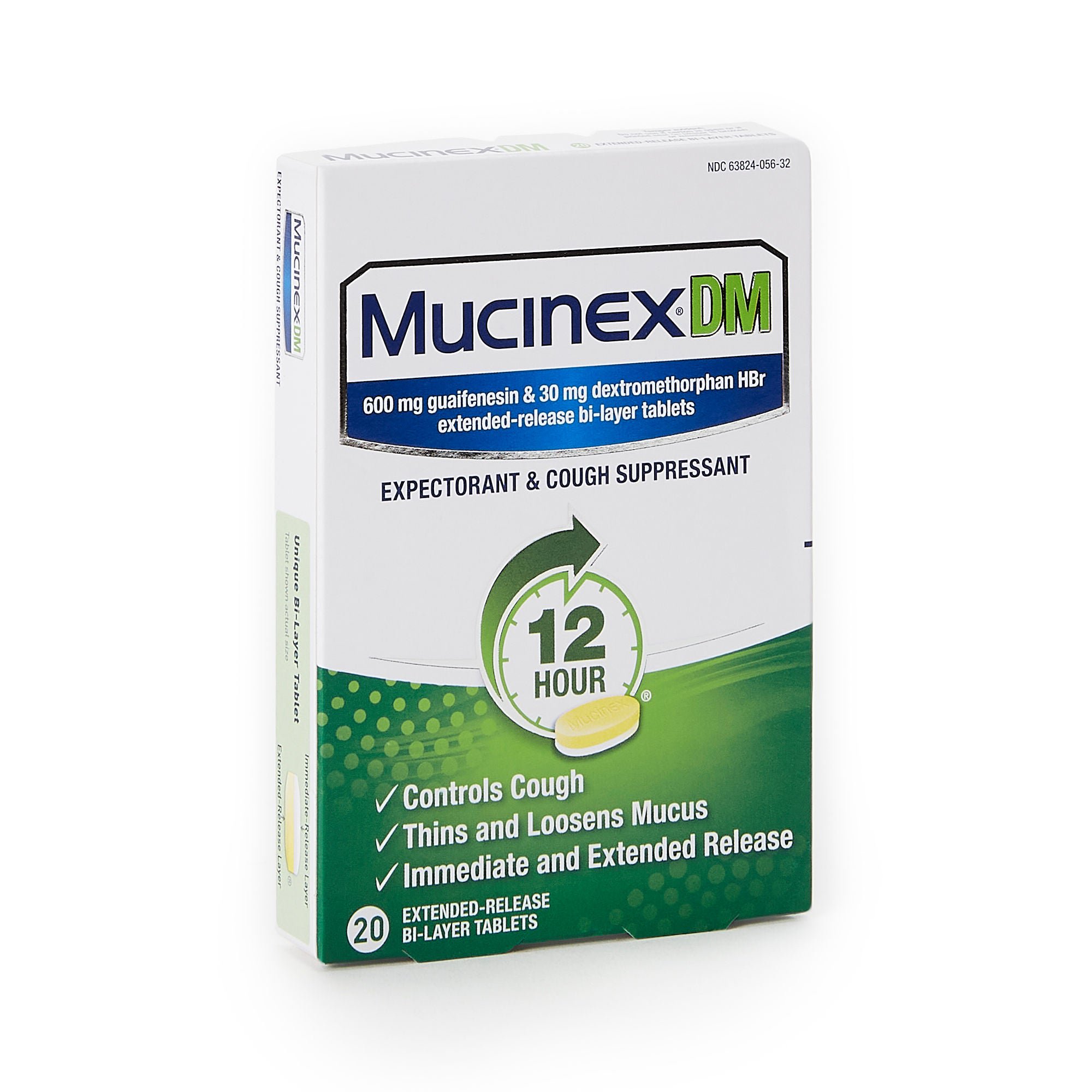 Mucinex® DM Expectorant & Cough Suppressant Extended-Release Bi-Layer Tablet