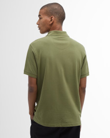 Tartan Pique Polo Shirt Burnt Olive
