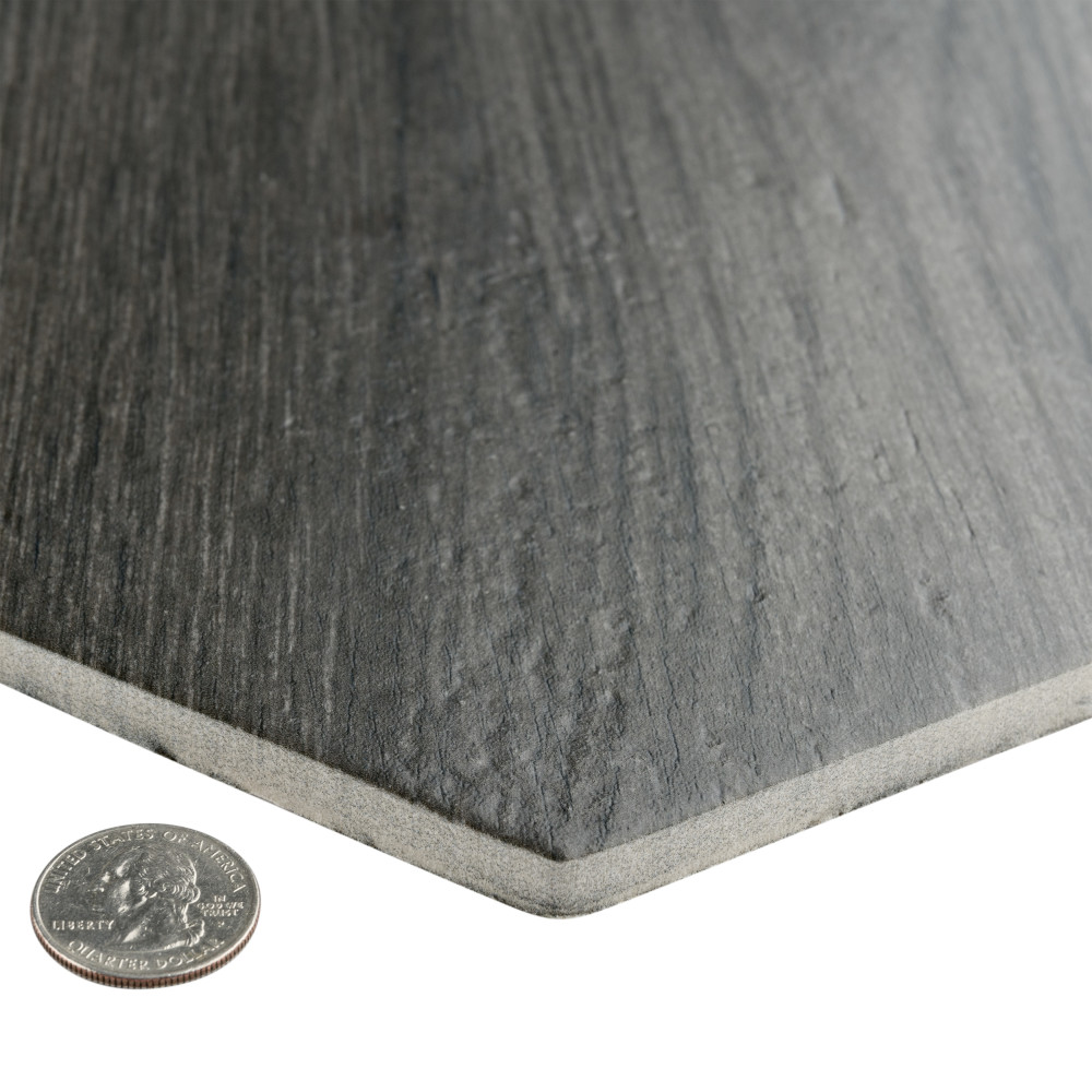 Sample – Natura Hex Nero Porcelain Floor and Wall Tile