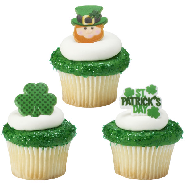 St. Patrick's Day Icons Cupcake Rings