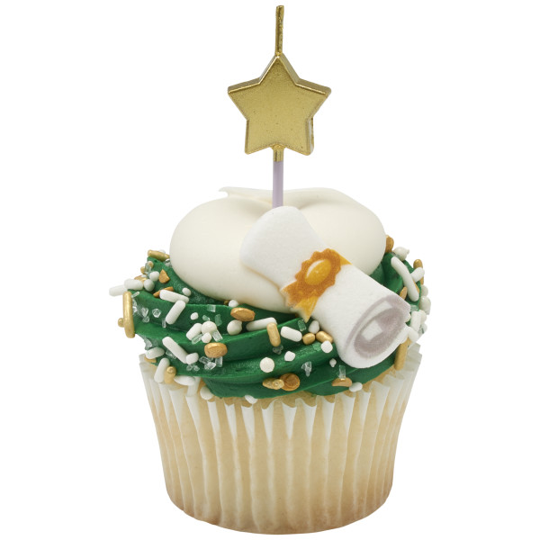 Gold Stars Shaped Candles