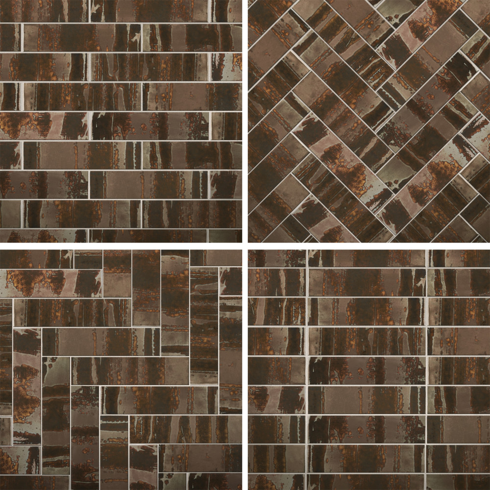 Joliet Dark Amber 3 in. x 12 in. Ceramic Wall Tile