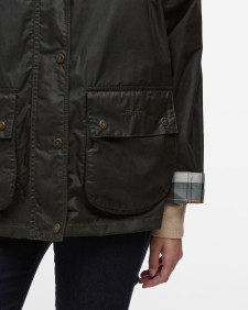 Hollies Waxed Jacket Archive Olive/Ancient Tartan