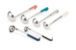 2-ounce one-piece heavy-duty stainless steel ladle with blue Kool-Touch® handle