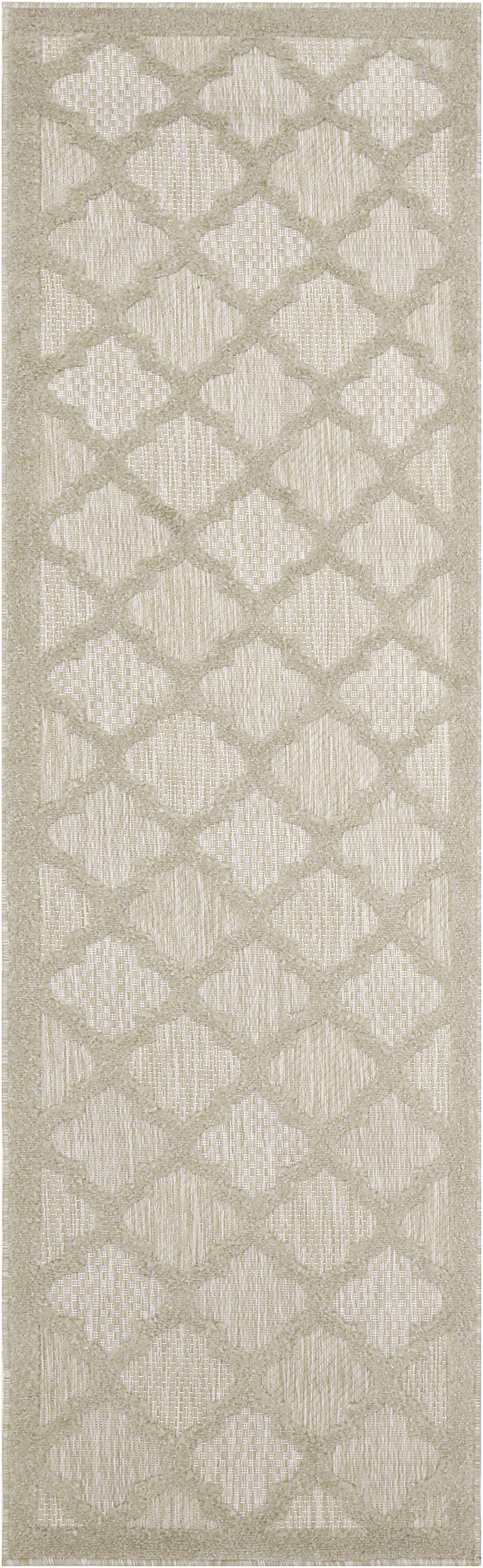 Nourison Easy Care 2'2" x 7'6 Cream Modern Rug