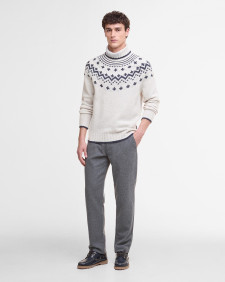 Hewton Fair Isle Roll Neck Jumper Whisper White