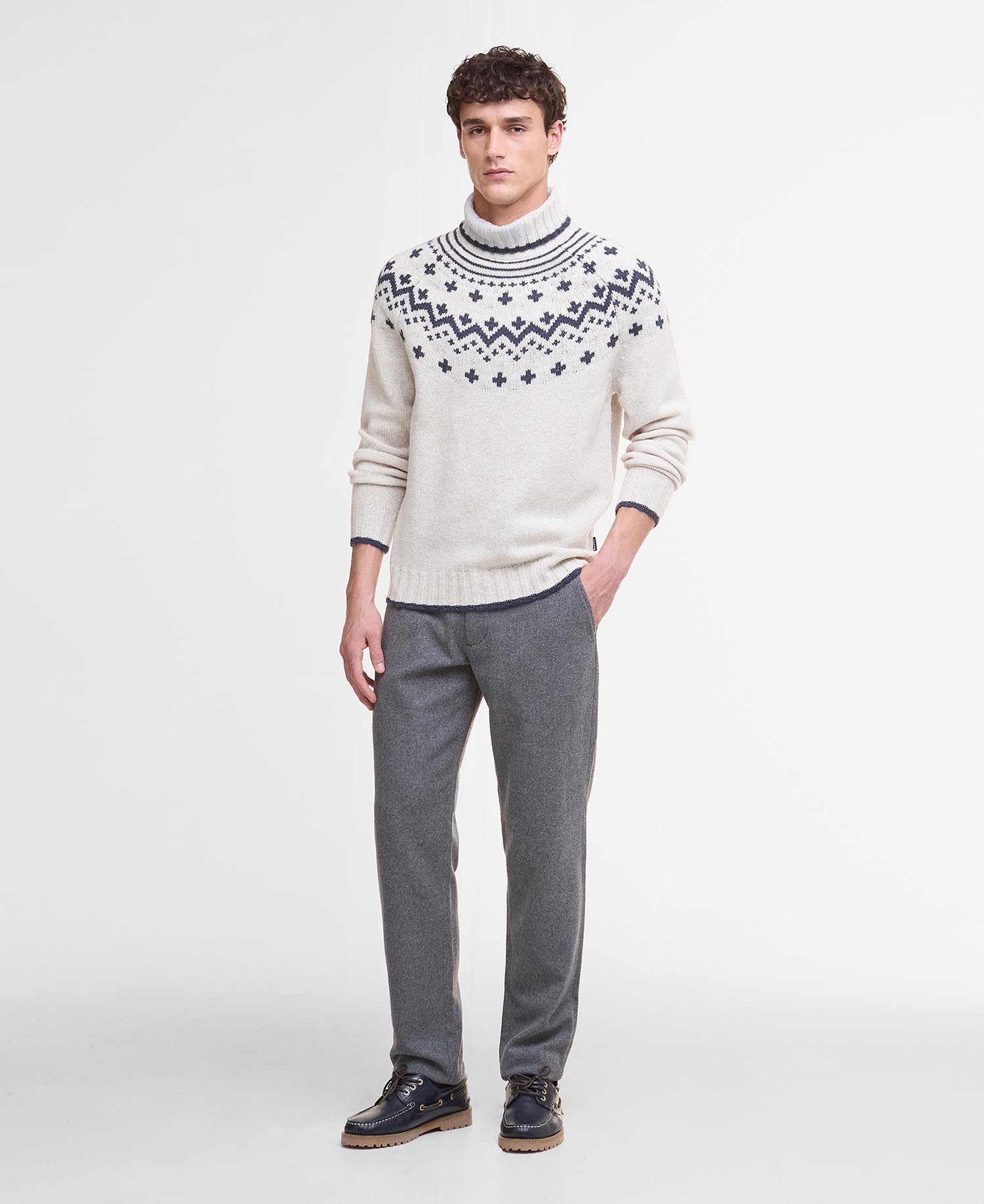 Hewton Fair Isle Roll Neck Jumper image number 1