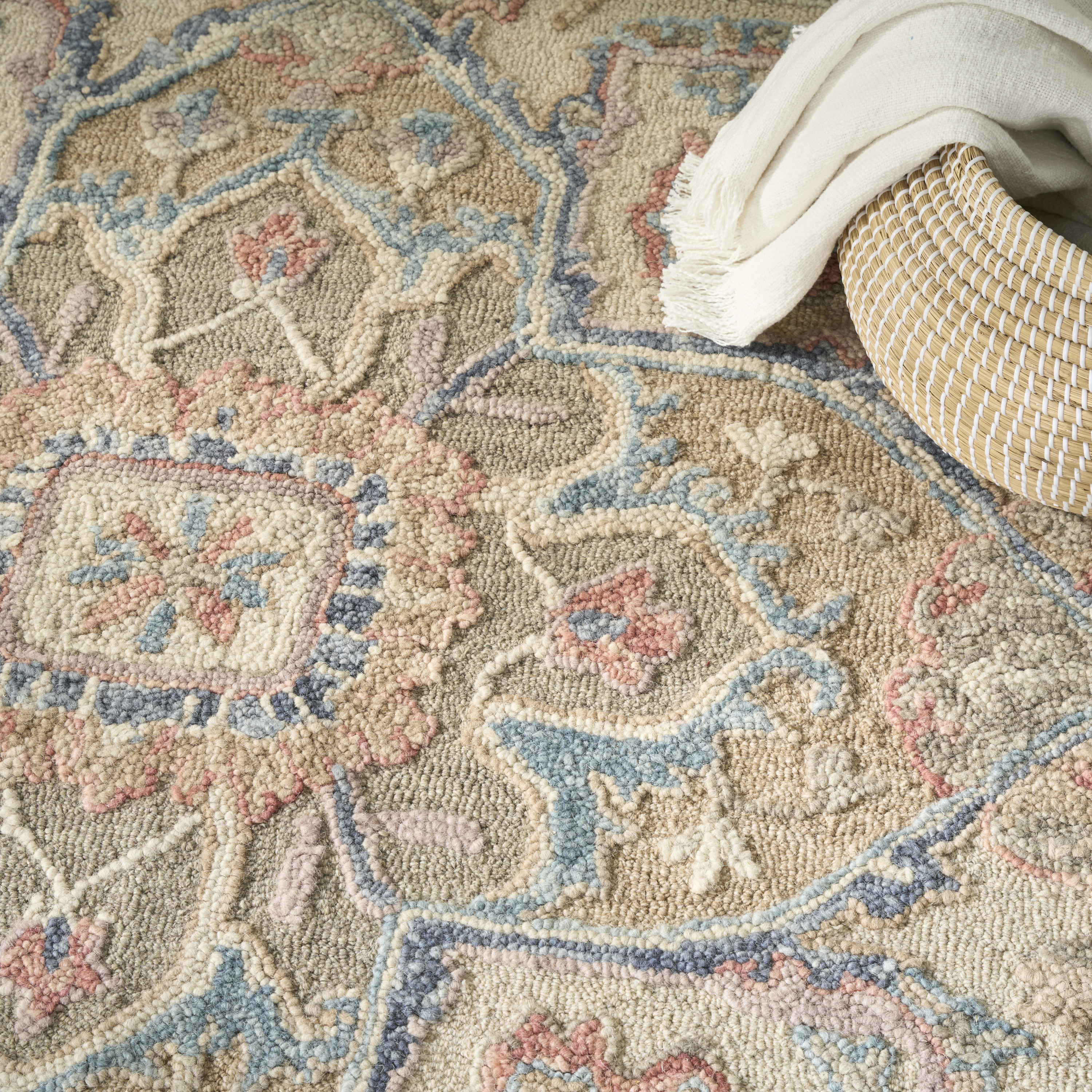 Nourison Maison 9'9" x 13'9" Green Ivory Vintage Indoor Rug