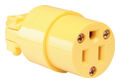 Yellow Nylon 15A 125V Medium-Duty Straight Blade Connector