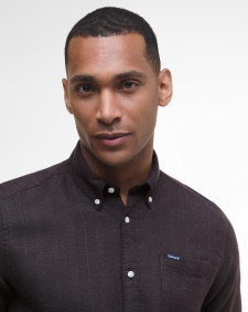 Camicia Buckley a maniche lunghe dalla vestibilità leggermente aderente Dark Oak