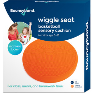 Wiggle Seat Sensory Cushion, Orange Basketball