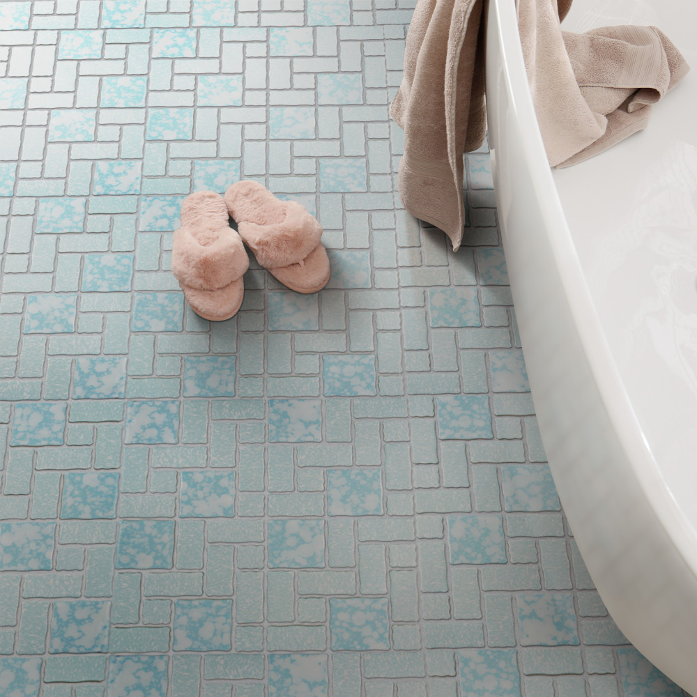 Academy Blue 11-7/8 in. x 11-7/8 in. Porcelain Mosaic Tile