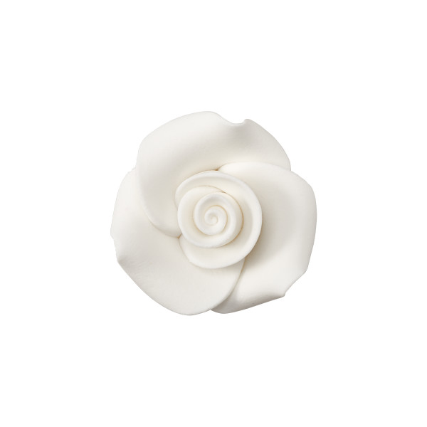 White  1" Rose - Red 3 Free SugarSoft® Premium Edible Decorations