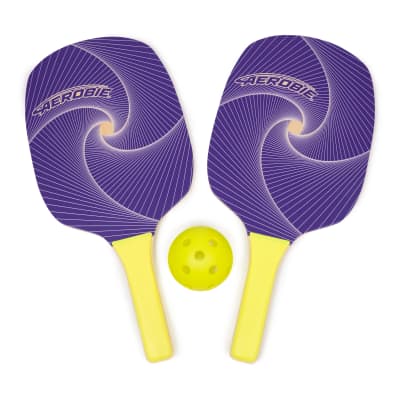 Aerobie Pickleball Set, Pickleball Paddles and Ball for Yard Games, Outdoor Toys for Kids and Adults Aged 5 & Up