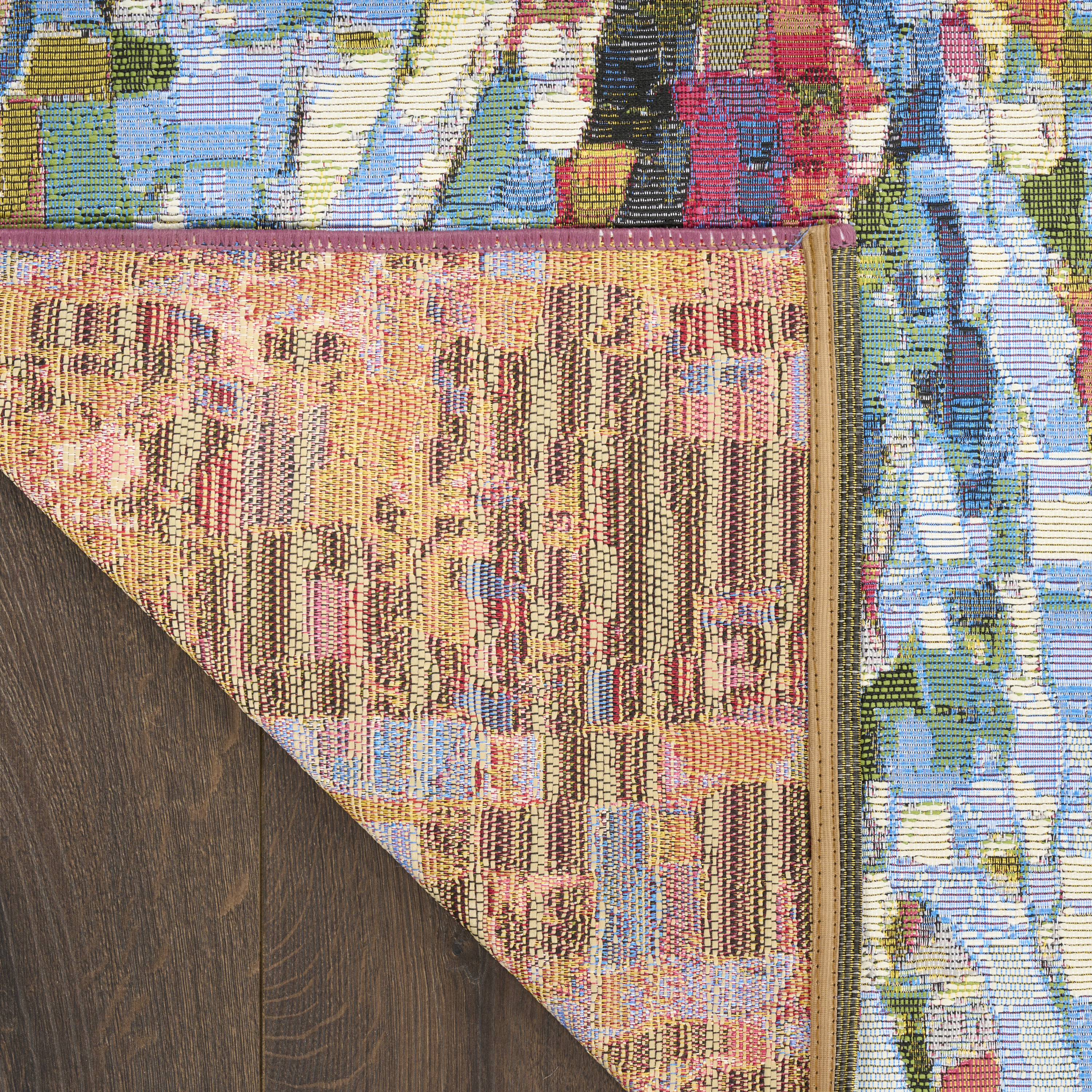 Nourison Color Splash 5'3" x 7'3" Multicolor Coastal, Nautical & Beach Rug