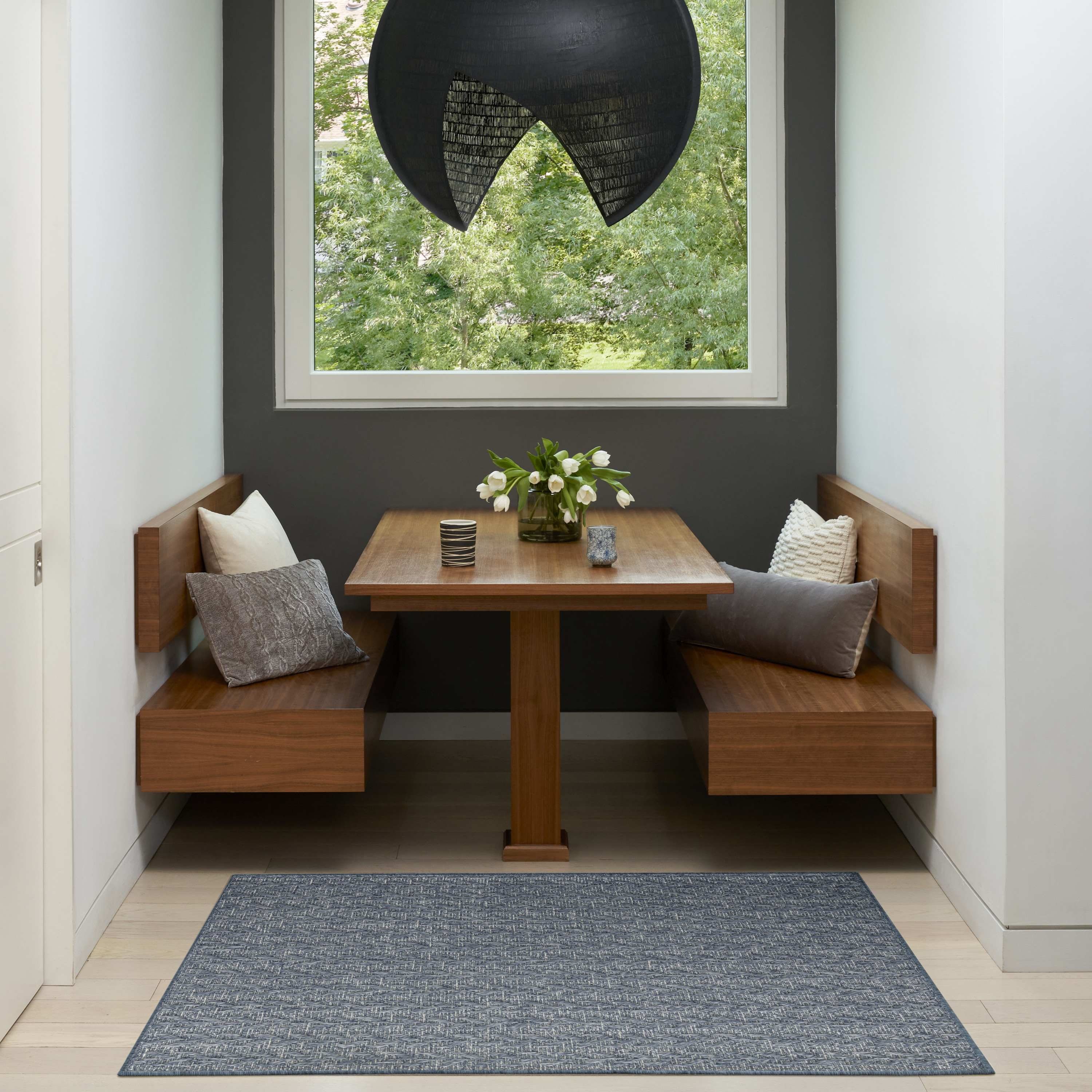 Nourison Tulum 3' x 5' Denim Outdoor Rug