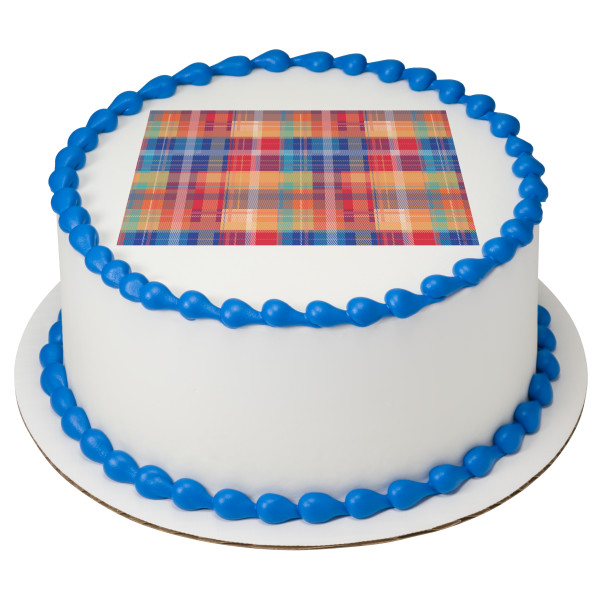Plaid Sheet PhotoCake® Edible Image®