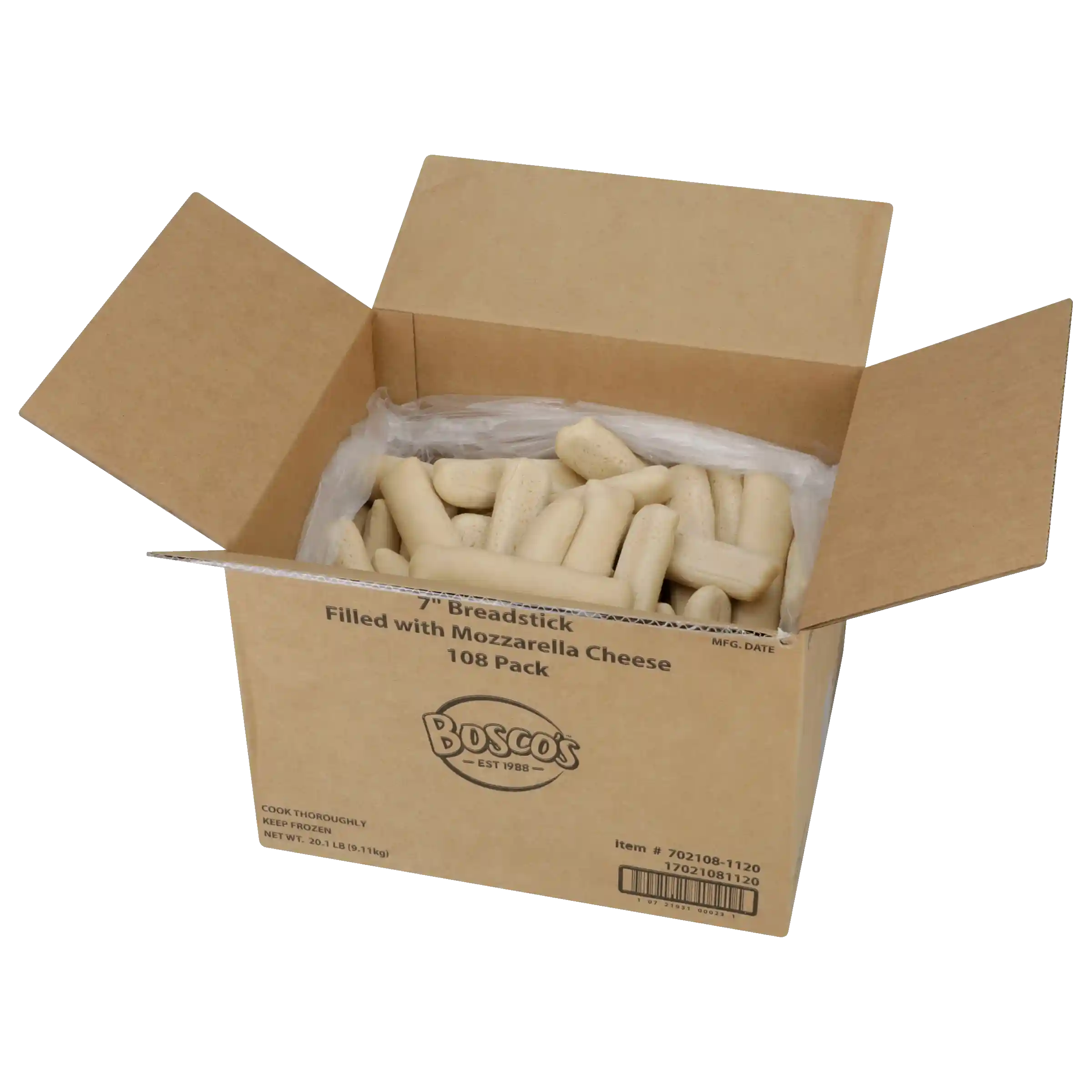 Bosco® 7" Breadstick Stuffed with Mozzarella Cheese, 2.99 oz. with Bags_image_31