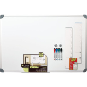 Magnetic Dry-Erase Weekly Organizer Board, 36 in x 24 in, Aluminum Frame, White