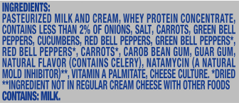 Philadlephia 1/3 Less Fat Garden Vegetable Cream Cheese, 7.5 Oz