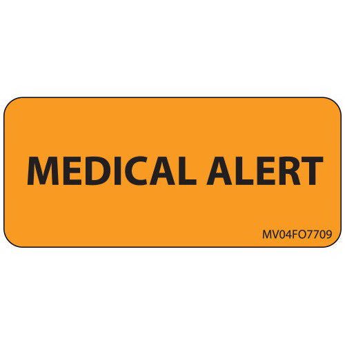 Pre-Printed Label Anesthesia Label Orange Medication Instruction 1 X 2-1/4 Inch
