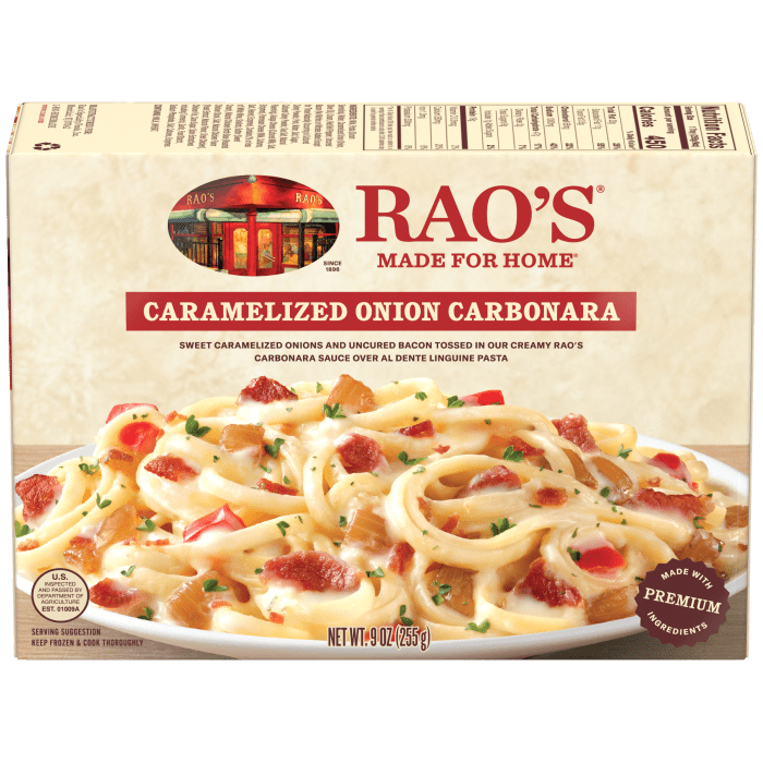 Caramelized Onion Carbonara Frozen Meal, 9 oz