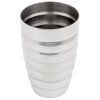 12-ounce stainless steel cocktail shaker with beehive pattern