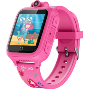KW1 Smart Watch for Kids with Educational Games, HD Touch Screen, Camera, and MP3 Music Player, Pink
