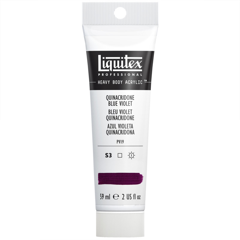 Professional Heavy Body Acrylic Paint, 59 mL Tube, Quinacridone Blue Violet
