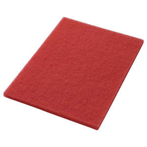 Hillyard, Trident®, Buff, Red, 14"x24" Rectangle Floor Pad