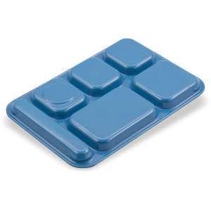 Carlisle, Right-Hand Heavyweight 6-Compartment Melamine Tray 10" x 14", Sandshade