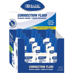 Correction Fluid with Foam Brush, 0.7 fl oz (20 mL)