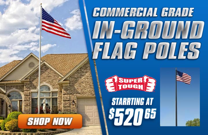 Super Tough Commercial Grade Flagpoles - In-Ground Flagpoles Starting at $520.65 - Shop Now