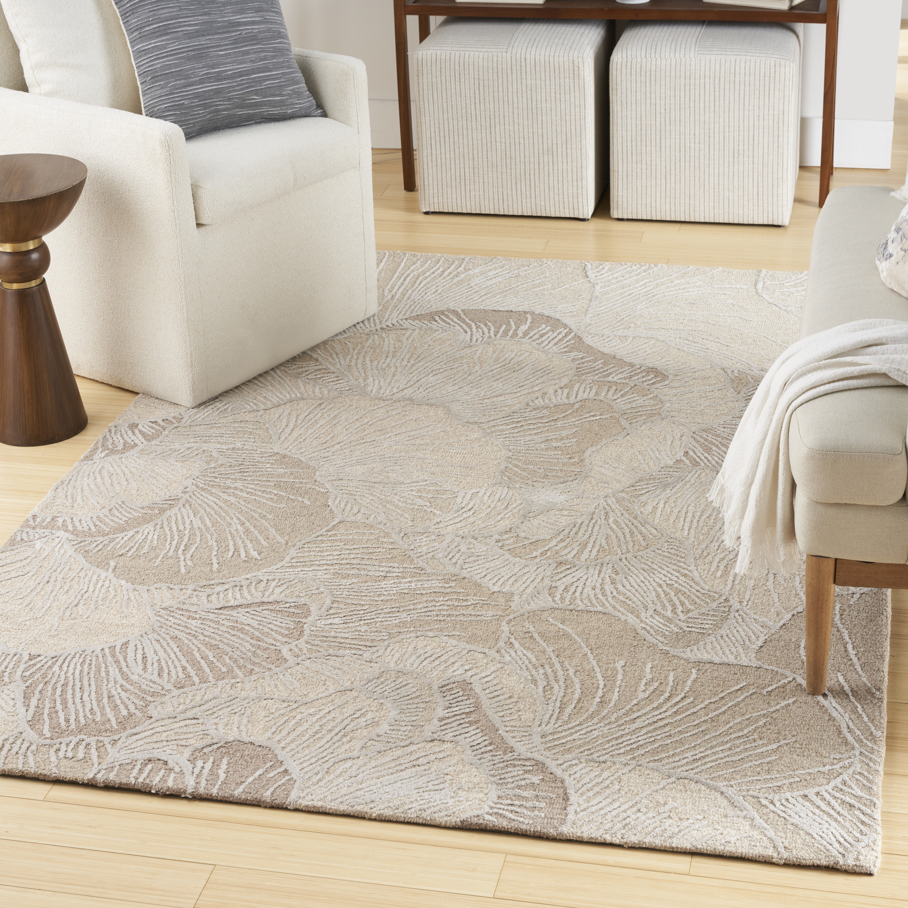 Nourison Avra 5'3" x 7'3" Taupe Modern Indoor Rug