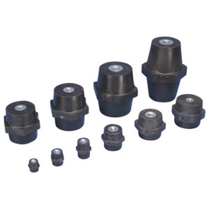 Low Voltage Insulator, Glass Fiber Reinforced Polyamide/Steel, Electro-Galvanized, M6 Thread Size
